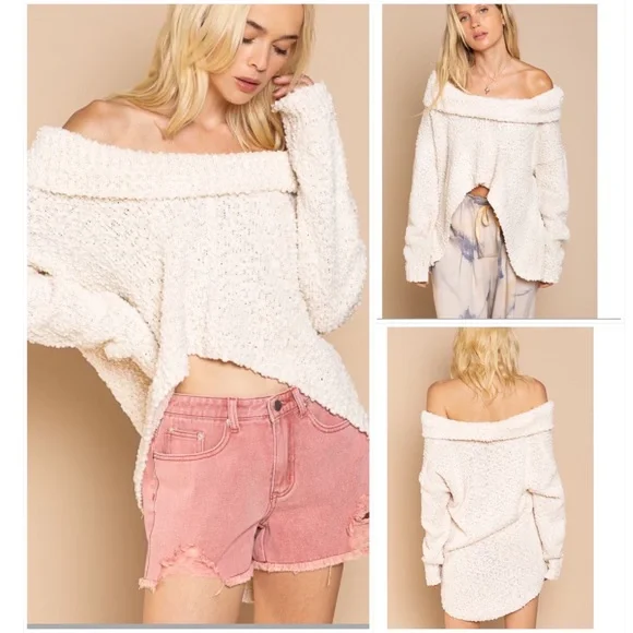 Cowl Neck Sweater Cream Neutral - Picture 6 of 11